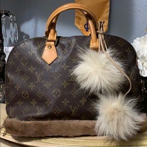 100% Authentic Louis Vuitton Alma Mink/Silver Fox